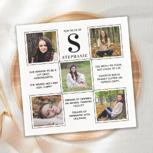 Serviette En Papier Moderne Cool Graduate Fun Facts Unique 5 Photo