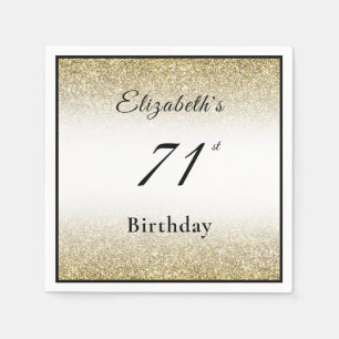 Serviette En Papier Moderne fête d'anniversaire 71 personnalisée en no