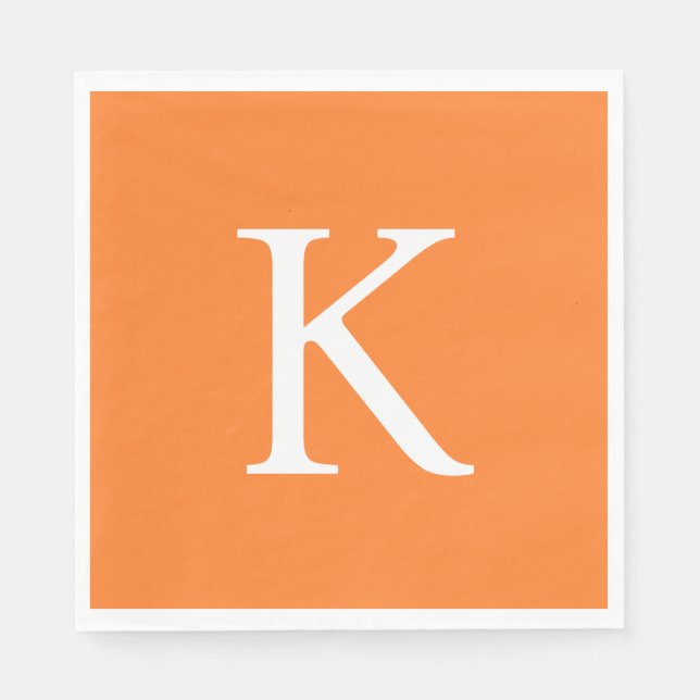 Serviette En Papier Moderne Flat Graphic Daisy Orange (Devant)