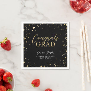 Serviette En Papier Moderne Glitz Graduation personnalisée