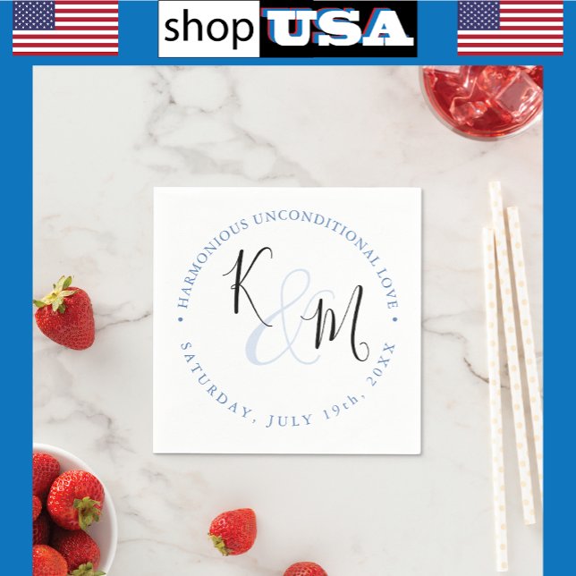 Serviette En Papier Moderne minimaliste 🤵 élégant Mariage simple (Créateur téléchargé)