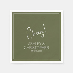 Serviette En Papier Moderne minimaliste Muet Mariage de mousse