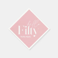 Moderne minimaliste rose girly simple 50e annivers