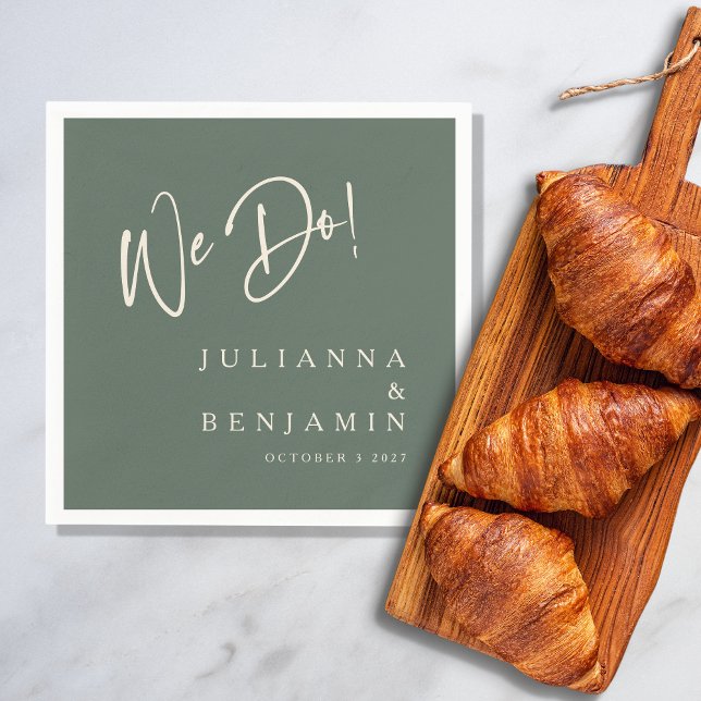 Serviette En Papier Moderne Nous Faisons Élégant Mariage Personnalisé  (Créateur téléchargé)