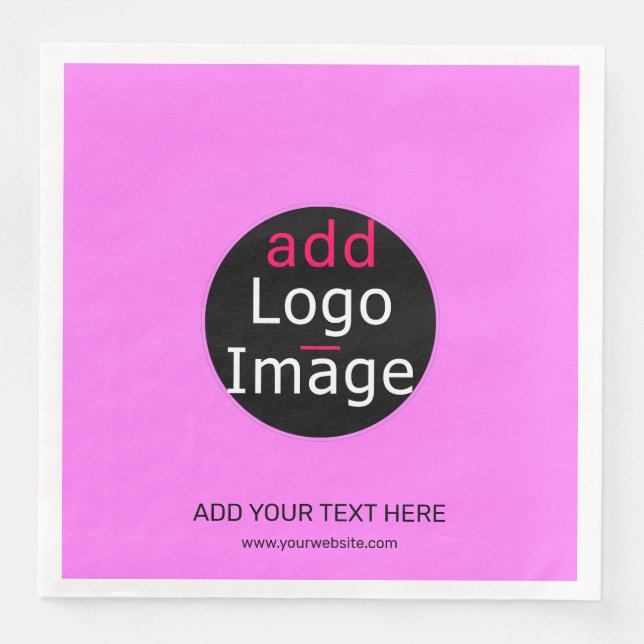 Serviette En Papier Moderne Professionnel Personnalisé Business Chic R (Devant)