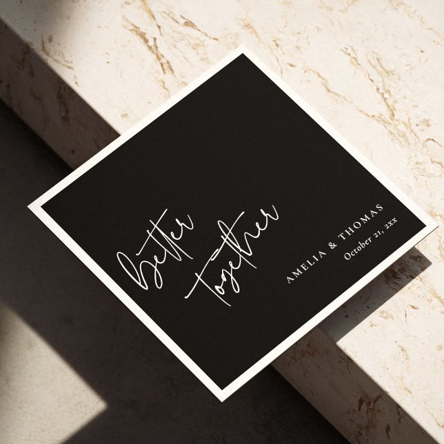Serviette En Papier Moderne rencontre classique : Personnalisé mieux e (Modern Meets Classic: Personalized Better Together Napkins)