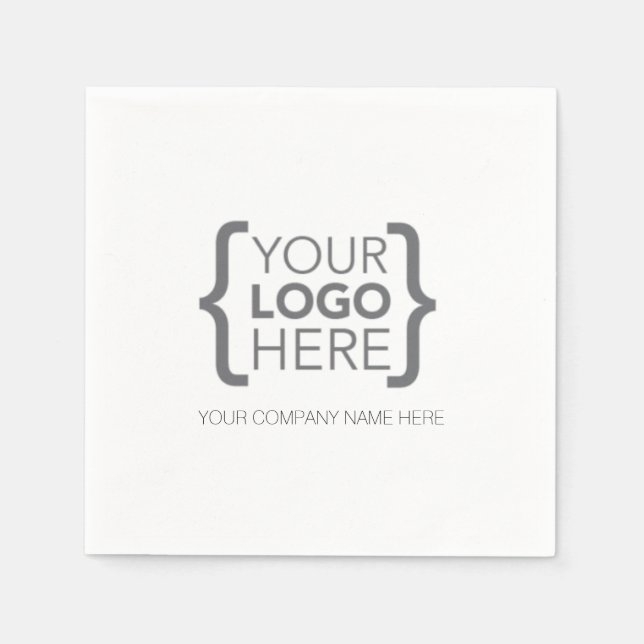 Serviette En Papier Moderne Simple Entreprise Logo Fête (Devant)