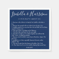 Moderne Simple Marine Blue Fun Fun Faits Mariage N