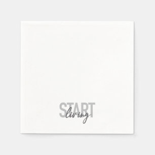 Serviette En Papier Moderne, simple, typographie urbaine cool Commence