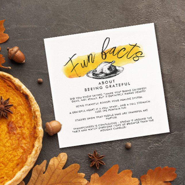 Serviette En Papier Moderne Thanksgiving Fun Fun Fun Fun Fun Fun Aquar (Créateur téléchargé)