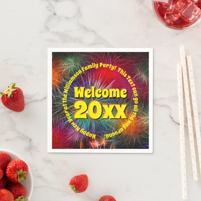 Serviette En Papier Modifier l'année Modifier le texte Ajouter le nom  (En situation)