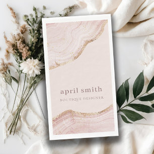 Serviette En Papier Moelleux Pastel Blush Rose Or Agate Marbre Texture