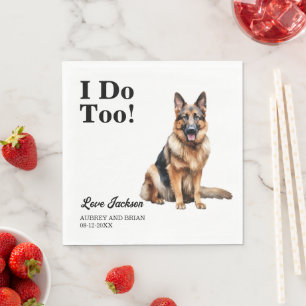 Serviette En Papier Moi aussi ! Chien Berger Allemand Animal de compag