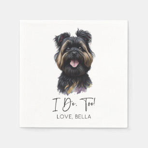 Serviette En Papier Moi Aussi ! Mariage de chien Affenpinscher