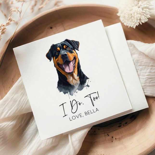 Serviette En Papier Moi Aussi ! Mariage de chien Rottweiler (Créateur téléchargé)