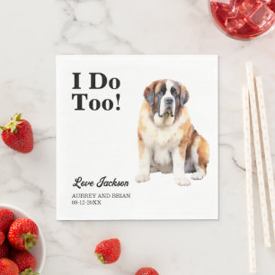 Serviette En Papier Moi aussi ! Serviettes pour chien Saint-Bernard av