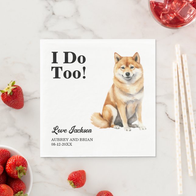 Serviette En Papier Moi Aussi ! Shiba inu Chien mariage animal (En situation)