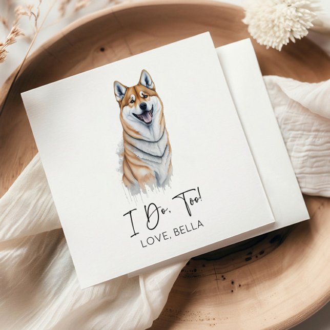 Serviette En Papier Moi Aussi ! Shiba Inu Chien Mariage animal (Créateur téléchargé)