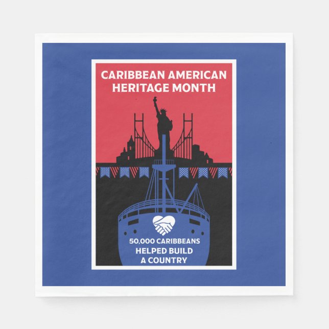 Serviette En Papier Mois du patrimoine des Caraïbes (Devant)
