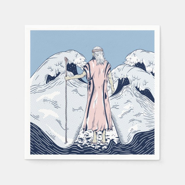 Serviette En Papier Moïse et la mer de départ (Devant)