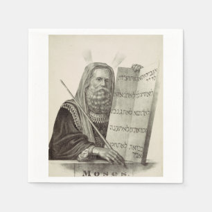 Serviette En Papier Moïse prophète avec les Tables de la Loi