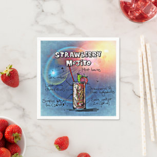 Serviette En Papier Mojito fraise (#11 sur 12 Ensembles de recettes de