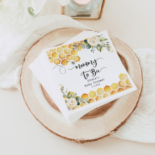 Serviette En Papier Mommy to bee honeycombs baby shower floral