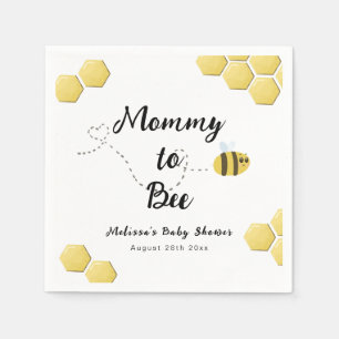 Serviette En Papier Mommy to Bee mignonne Honeycomb Baby shower