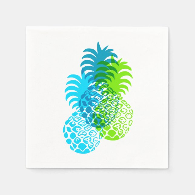 Serviette En Papier Momona Pineapple Hawaiian Tropical (Devant)