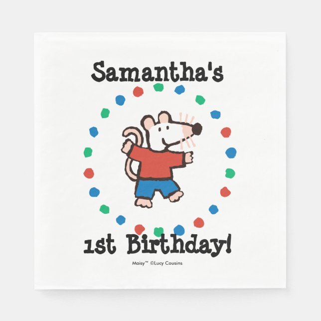 Serviette En Papier Mon ami Maisy Anniversaire (Devant)