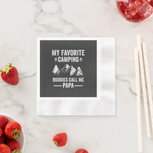 Serviette En Papier Mon Camping Préféré - Les Copains M'appellent Papa