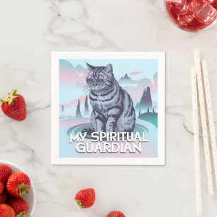 Serviette En Papier Mon chat gardien spirituel