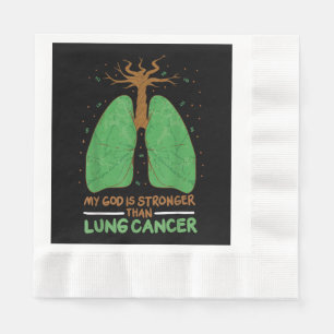 Serviette En Papier Mon Dieu Est Plus Fort Que Le Cancer Du Poumon
