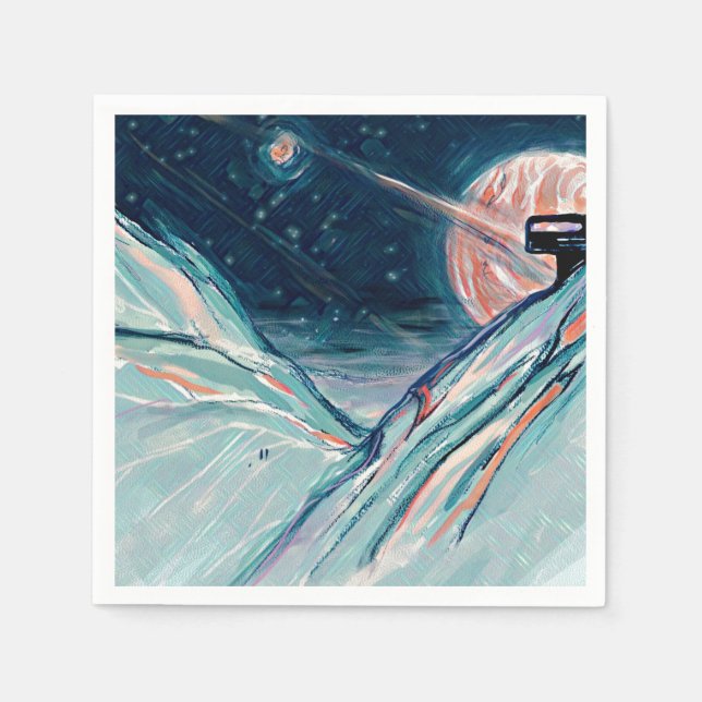 Serviette En Papier Mon futur chez soi dans l'espace (Devant)