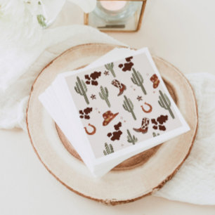 Serviette En Papier Mon premier Rodeo Cowboy Wild West fête d'annivers