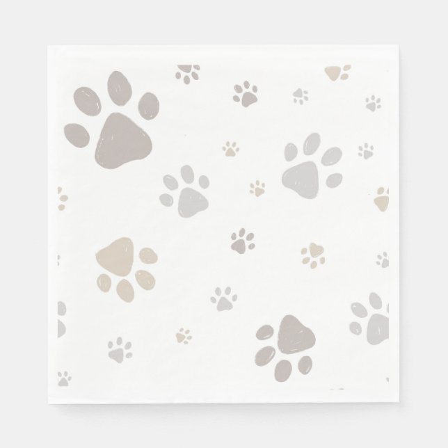 Serviette En Papier Mon Toutou French Dog Birthday Party Napkins (Devant)