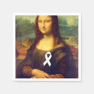 Serviette En Papier Mona Lisa Au Ruban Blanc