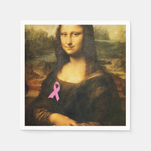Serviette En Papier Mona Lisa Au Ruban Rose