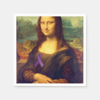 Serviette En Papier Mona Lisa Au Ruban Violet