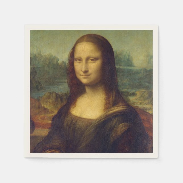 Serviette En Papier Mona Lisa by Leonardo Da Vinci (Devant)