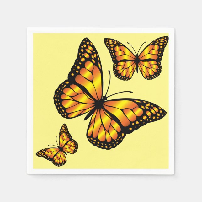 SERVIETTE EN PAPIER MONARCH BUTTERFLY (Devant)