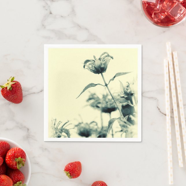 Serviette En Papier Monarda ou Bee Balm (En situation)