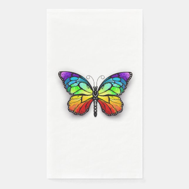 Serviette En Papier Monarque papillon arc-en-ciel (Devant)