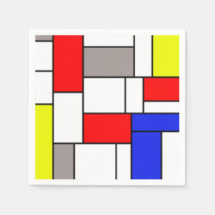 Serviette En Papier Mondrian