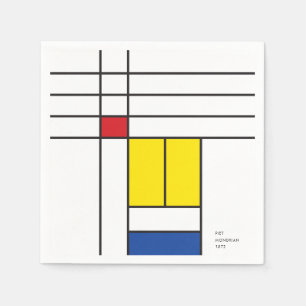 Serviette En Papier Mondrian II Minimum De Stijl Modern Art Design