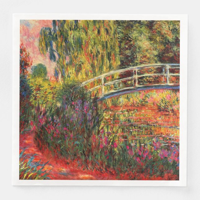 Serviette En Papier Monet - Etang Lily, Eaux Irises (Devant)