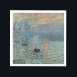 Serviette En Papier Monet Impression Sunrise Soleil Levant Peinture Le<br><div class="desc">Peinture de paysage impressionniste par Claude Monet - Chefs-d'oeuvre classiques - Claude Monet Nature Painting Series - Impression Sunrise - Soleil Levant</div>
