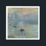 Serviette En Papier Monet Impression Sunrise Soleil Levant Peinture Le<br><div class="desc">Peinture de paysage impressionniste par Claude Monet - Chefs-d'oeuvre classiques - Claude Monet Nature Painting Series - Impression Sunrise - Soleil Levant</div>