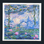 Serviette En Papier Monet - Lys d'eau, 1919<br><div class="desc">Claude Monet 1919 peinture,  Water Lilies</div>