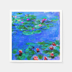 Serviette En Papier Monet - Lys d'eau, Rouge